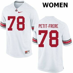 Women's Ohio State Buckeyes #78 Nicholas Petit-Frere White Nike NCAA College Football Jersey For Sale FGP0144NT